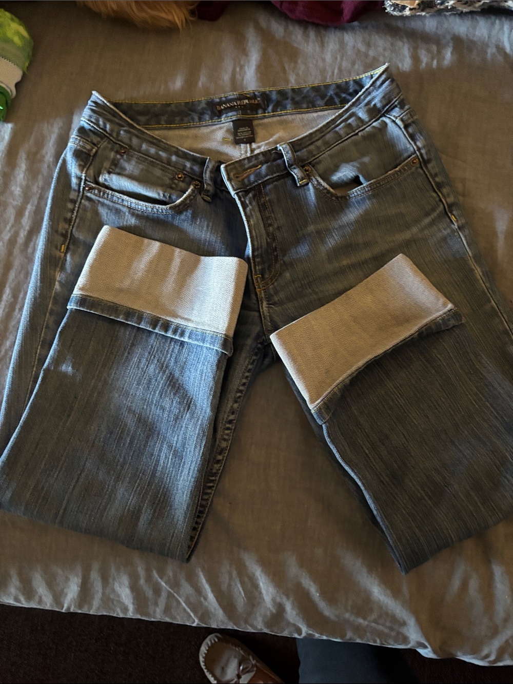 Banana Republic Light Blue Cuffed Denim Jeans